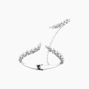 YEPREM 18K White Gold Fine Jewellery Diamond 'Y' Hand Bracelet in 18k White Gold